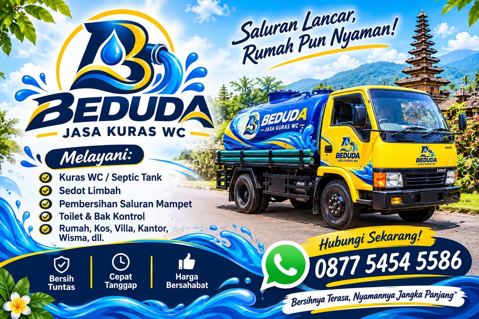 Poster BEDUDA Jasa Kuras WC